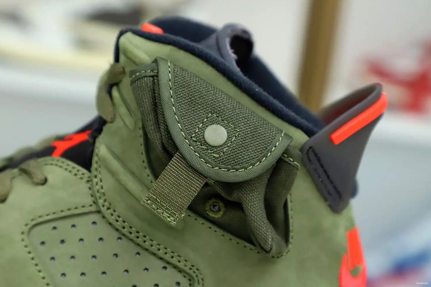 Kimikick SCOTT 'OLIVE' AIR TRAVIS RETRO JORDAN 6 X 0503